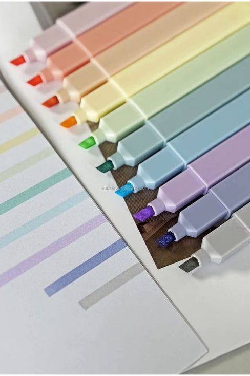 Aesthetic Square Highlighters – No-Bleed (10pk)