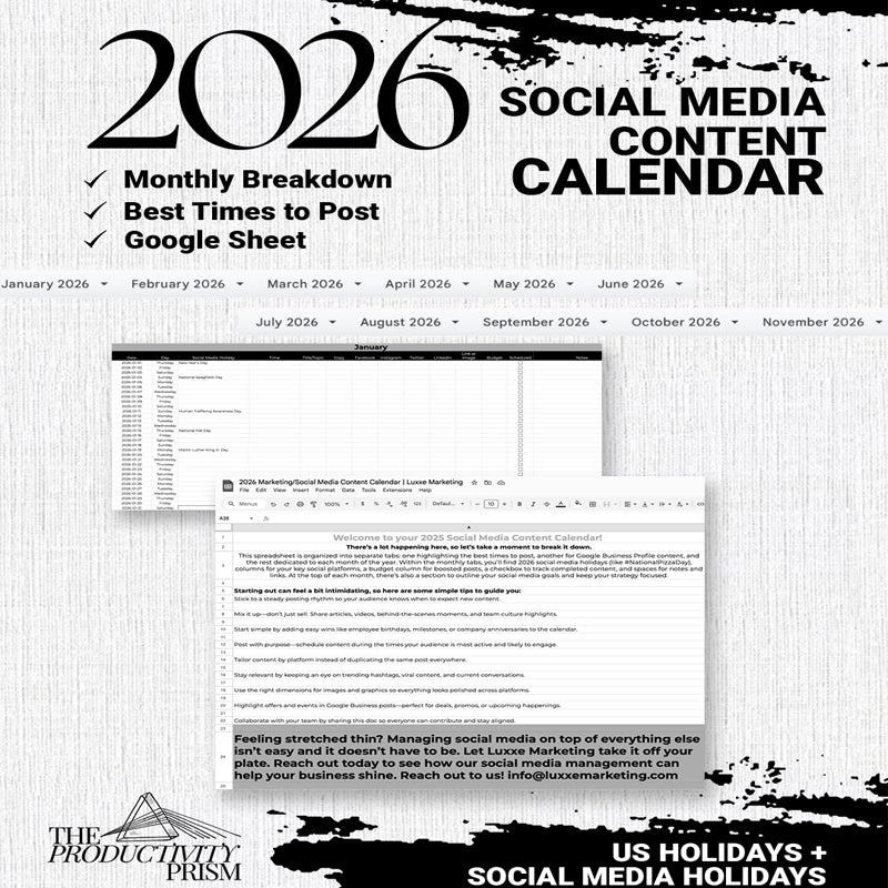 The 2026 Social Media Marketing Content Calendar