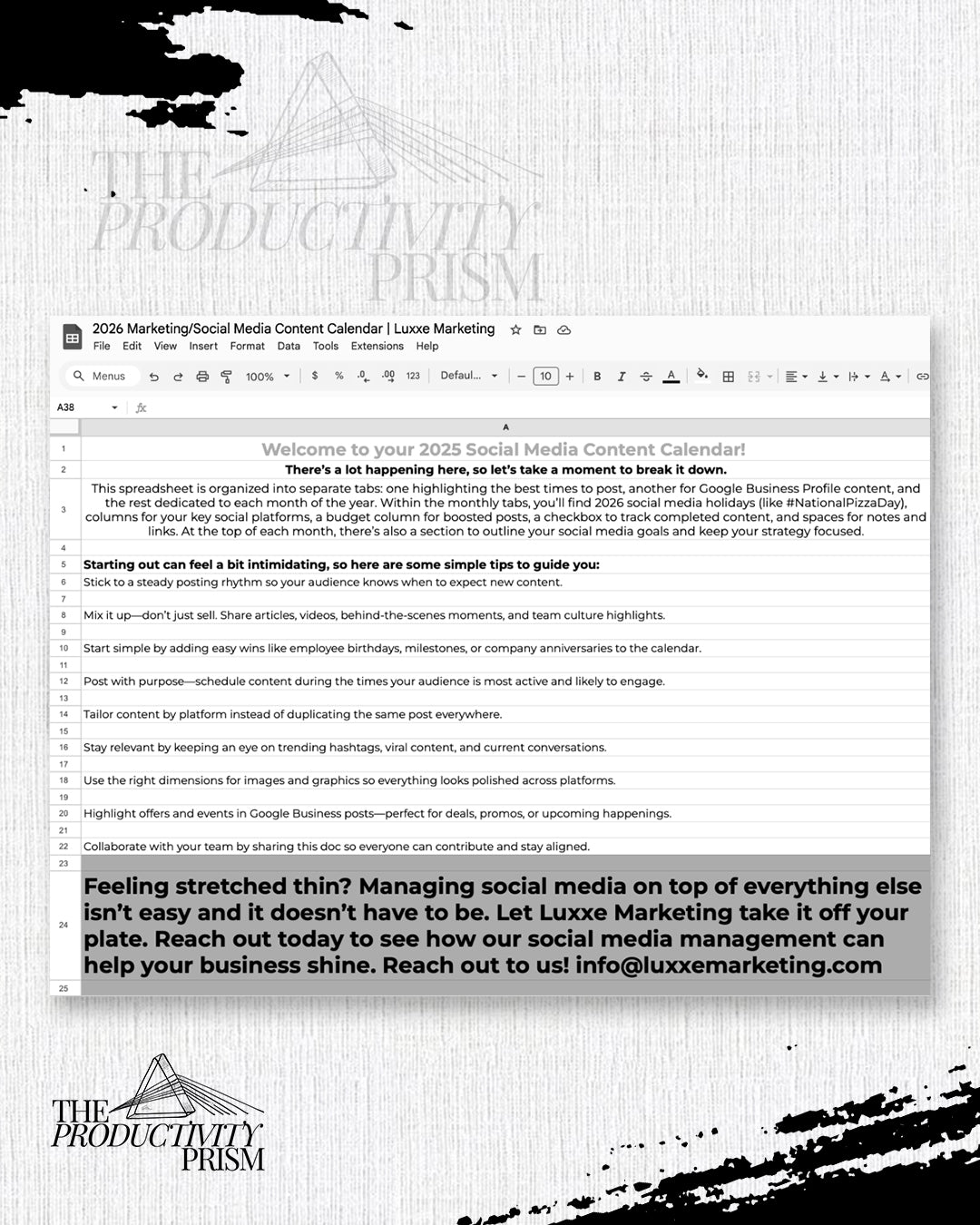 The 2026 Social Media Marketing Content Calendar
